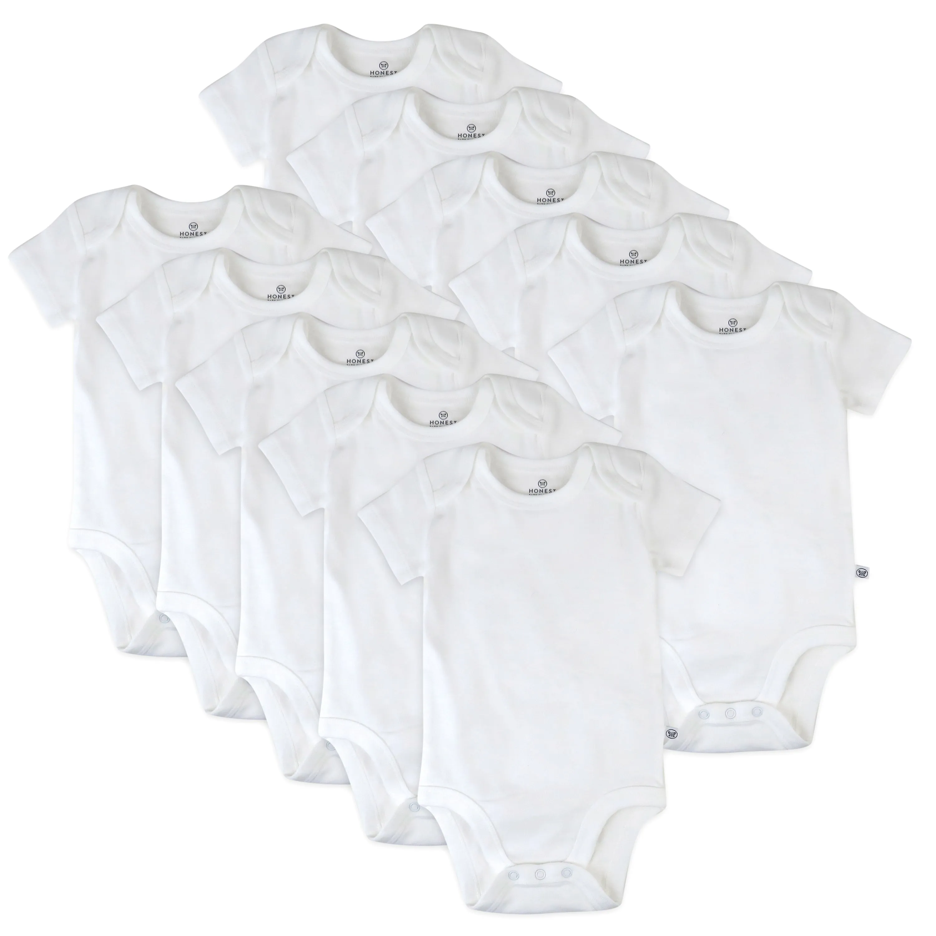 10-Pack Organic Cotton Short Sleeve Bodysuits