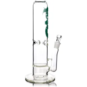 12 Straight Tube Bong w/ Honeycomb Perc, by Biohazard