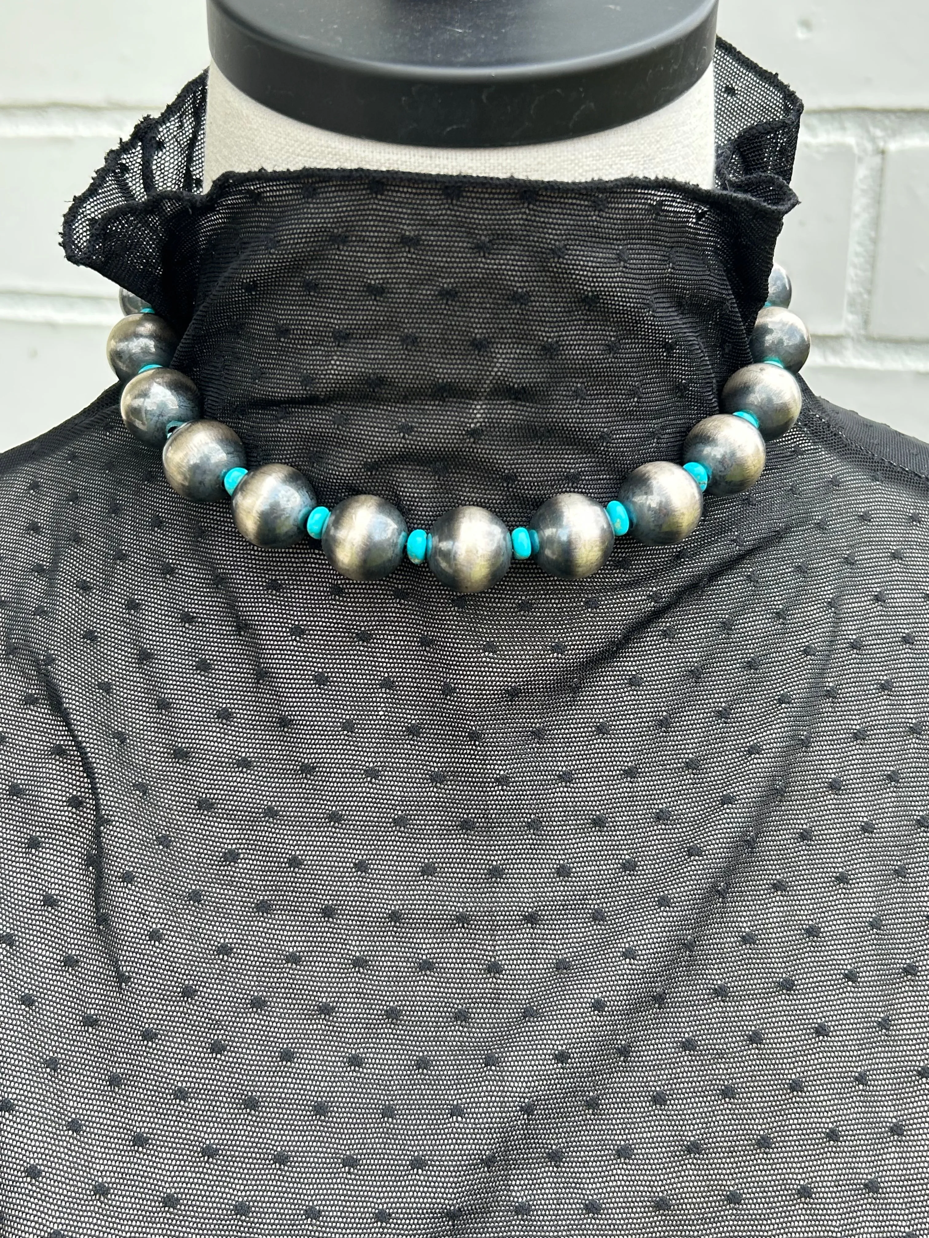 16" 16mm Sterling Pearl Necklace