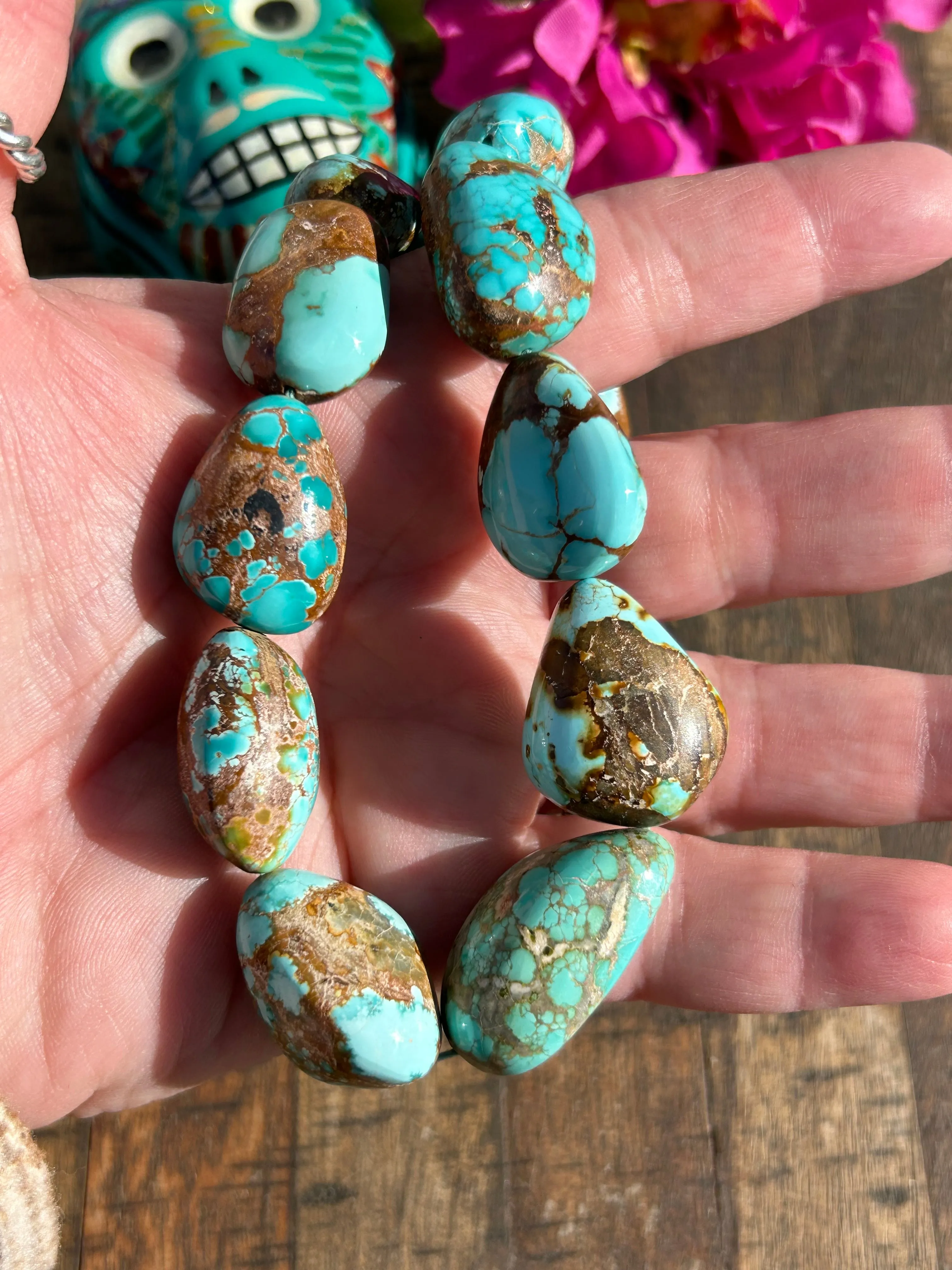 21" Sierra Nevada Turquoise Bead Necklace