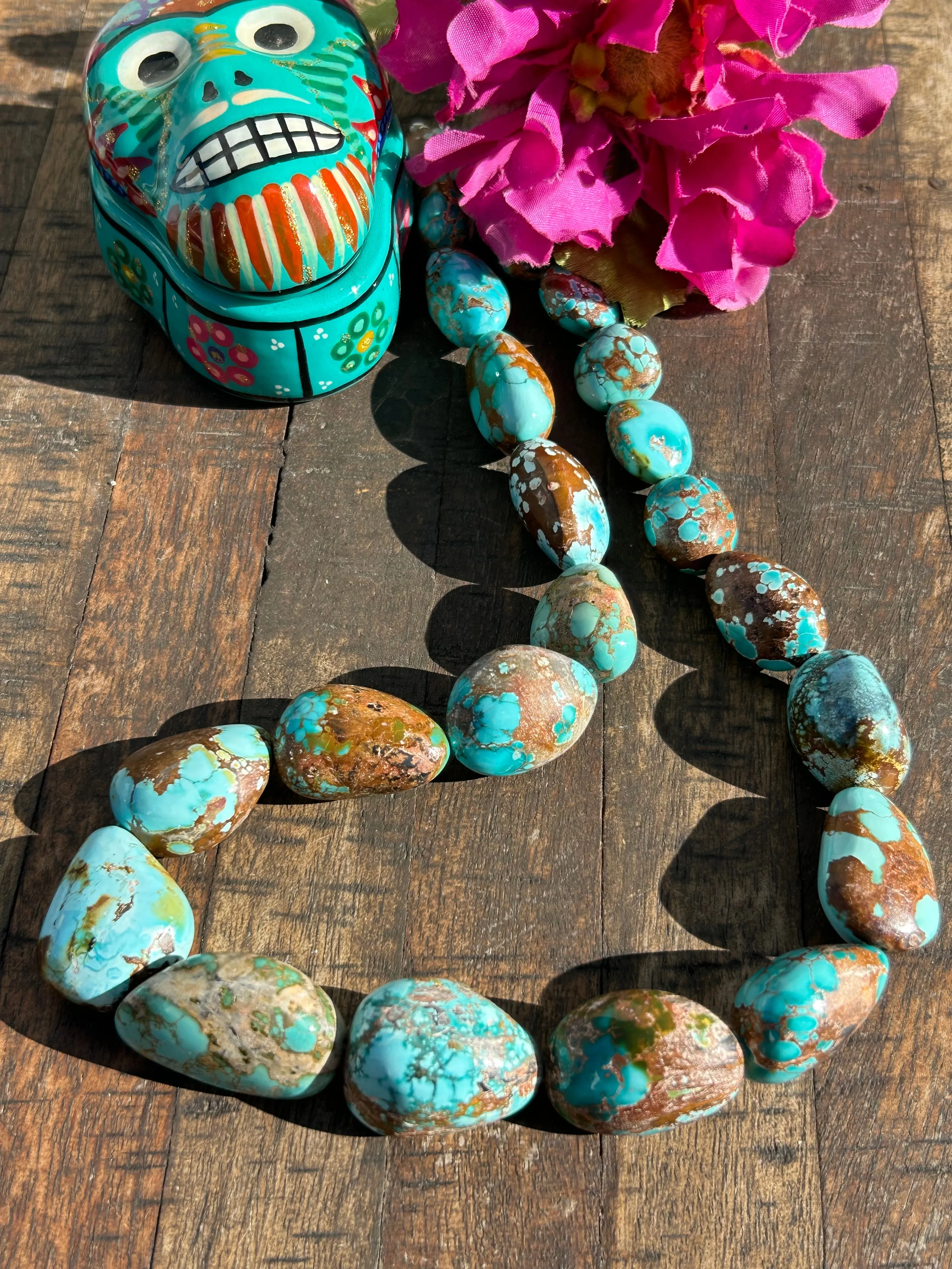 21" Sierra Nevada Turquoise Bead Necklace