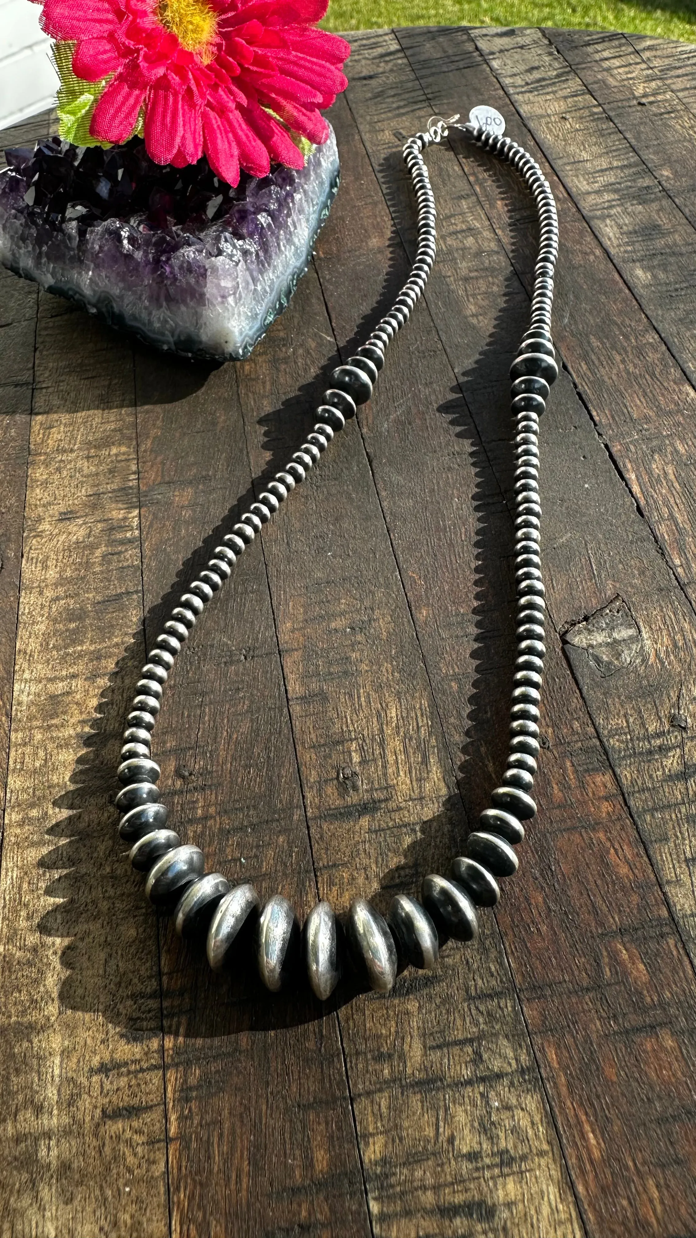 24" Graduated Saucer Necklace