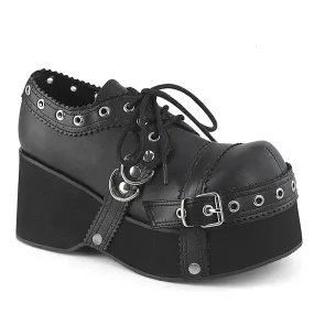 3 Inch Platform DANK-28 Black Vegan Leather