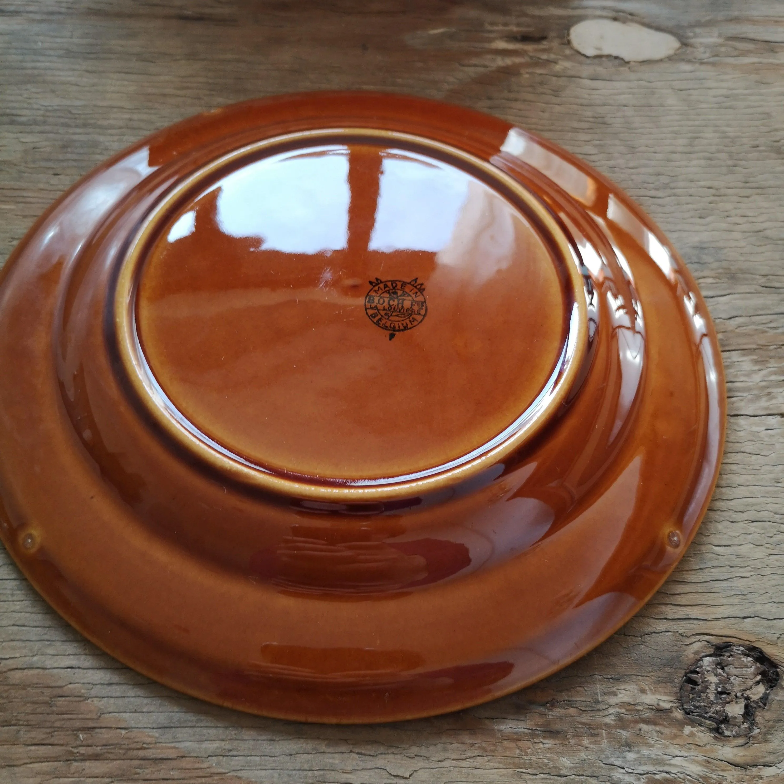 [30%OFF] BOCH la louviere|Brown glazed Vintage plate5 ヴィンテージプレート