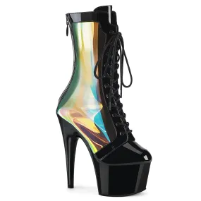 7 Inch Heel ADORE-1047 Black Holo Patent