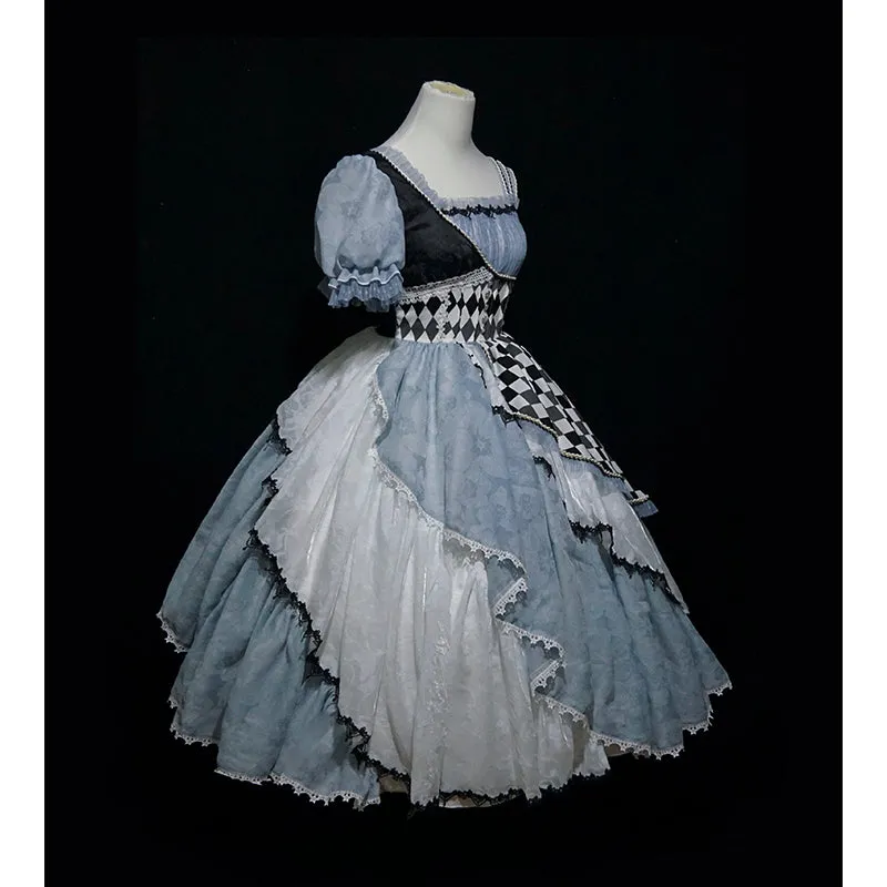 Alice In Wonderland Asymmetrical Retro Lolita Dress MK19189