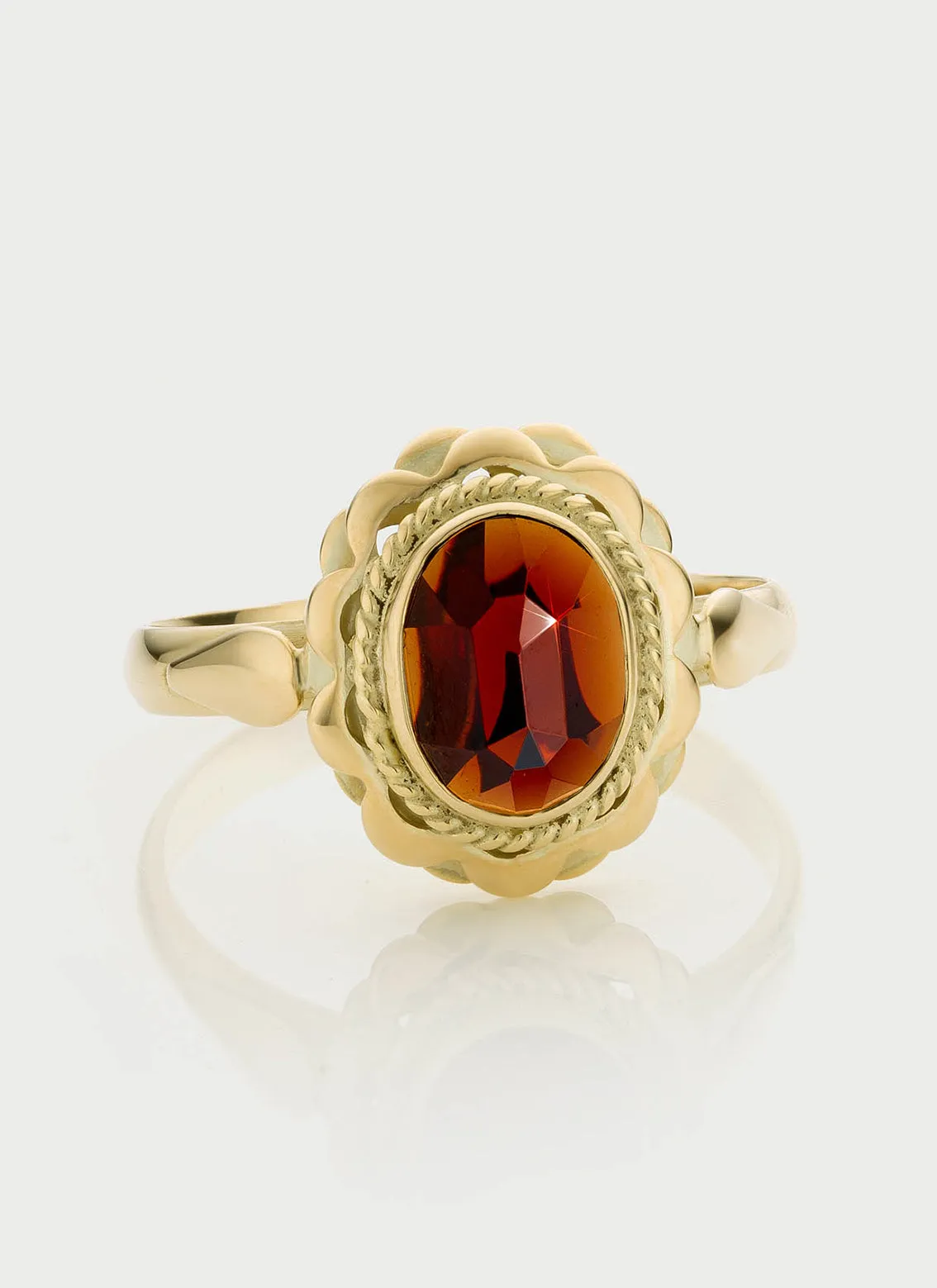 Ana garnet ring 14k gold