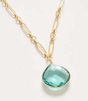 Aqua Quartz Pendant Necklace