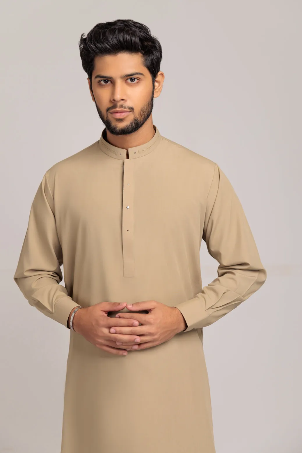 BEIGE-BLENDED-KURTA SHALWAR (KSRS23-047)