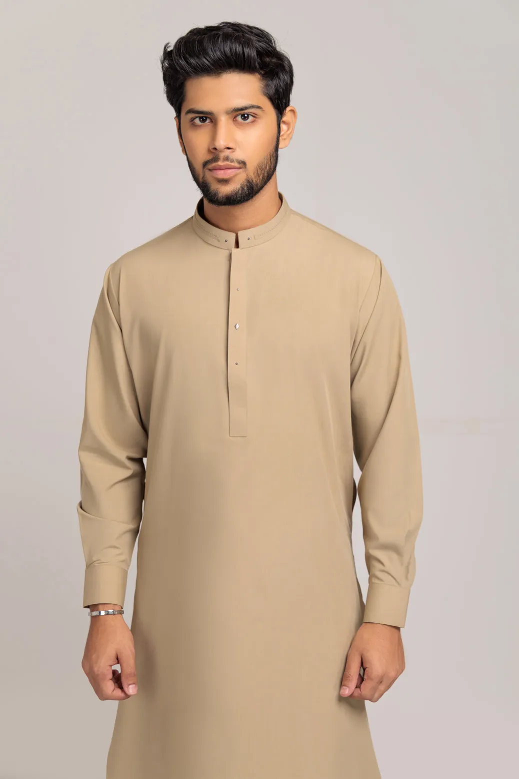 BEIGE-BLENDED-KURTA SHALWAR (KSRS23-047)