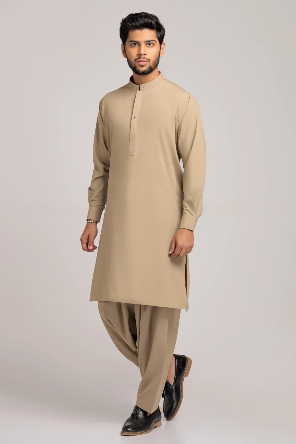 BEIGE-BLENDED-KURTA SHALWAR (KSRS23-047)