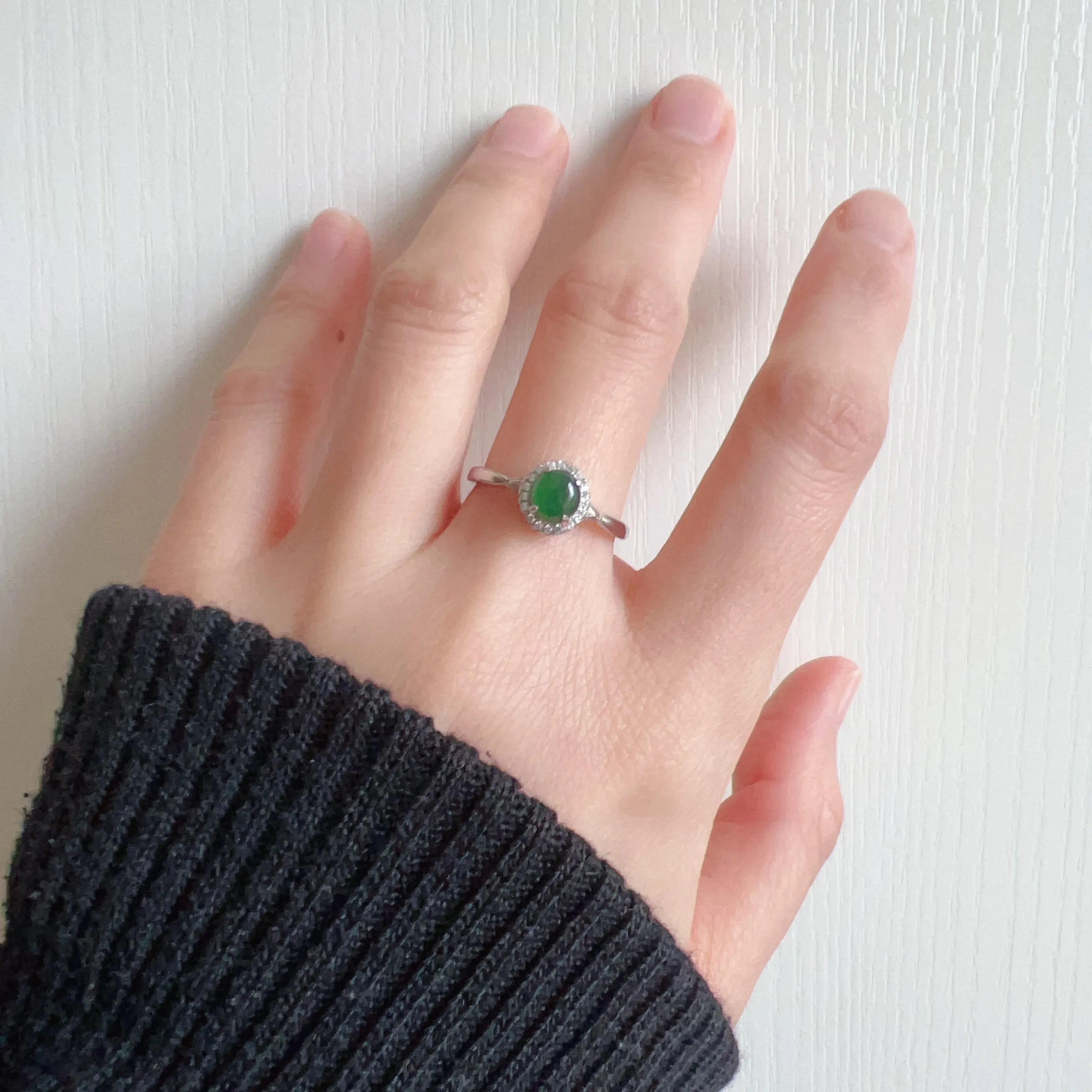 Best Royal Green Natural Jadeite RIng Handmade with 925 Sterling Silver | One of a Kind Fashion Jewelry