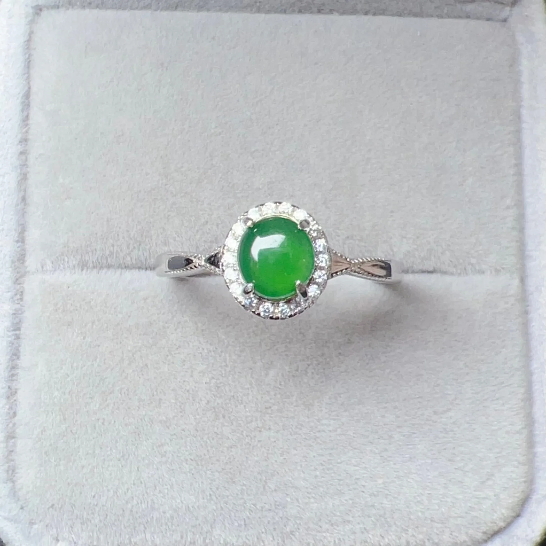 Best Royal Green Natural Jadeite RIng Handmade with 925 Sterling Silver | One of a Kind Fashion Jewelry