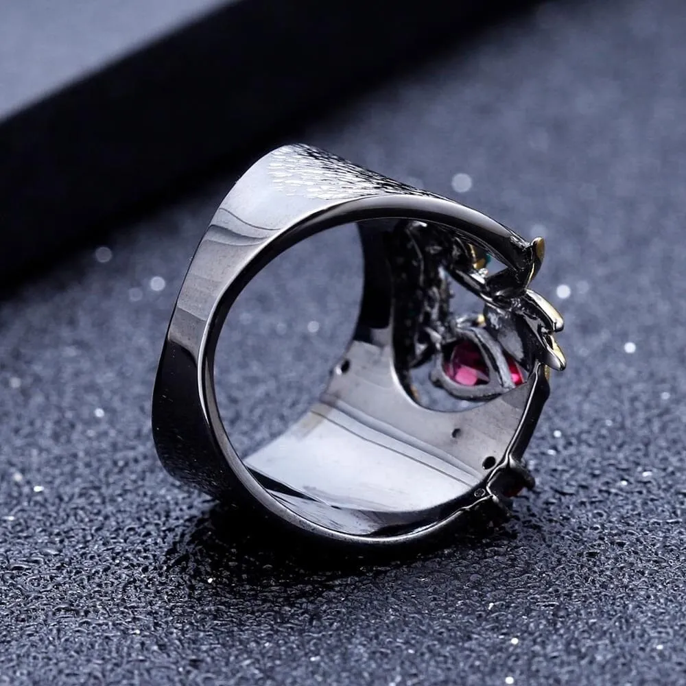 Black Gold Ruby Ring