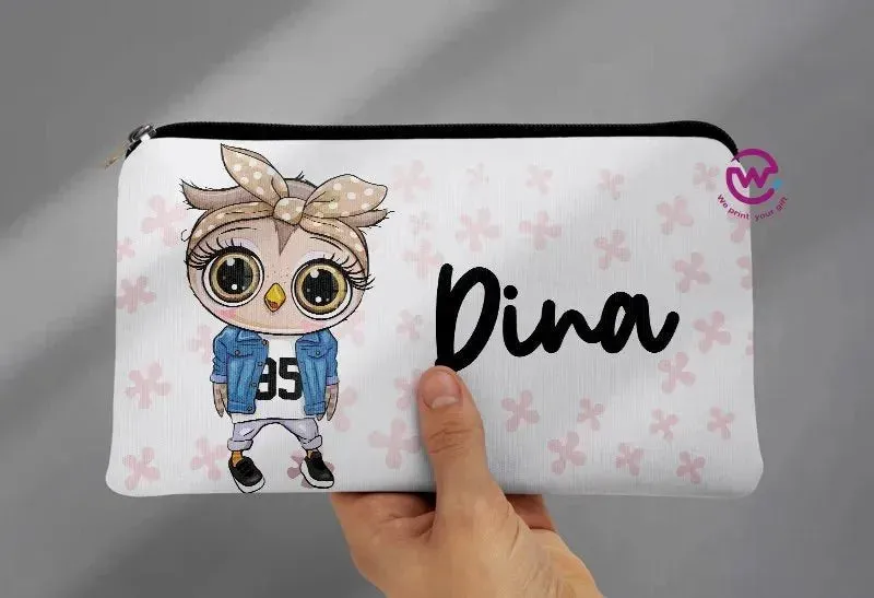 Canvas - Pencil Case -Cute owl