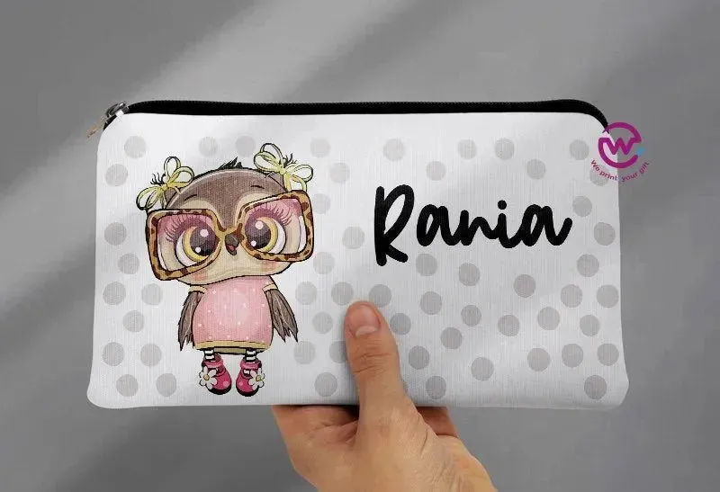 Canvas - Pencil Case -Cute owl