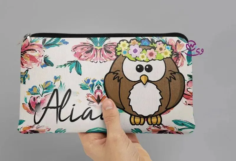 Canvas - Pencil Case -Cute owl