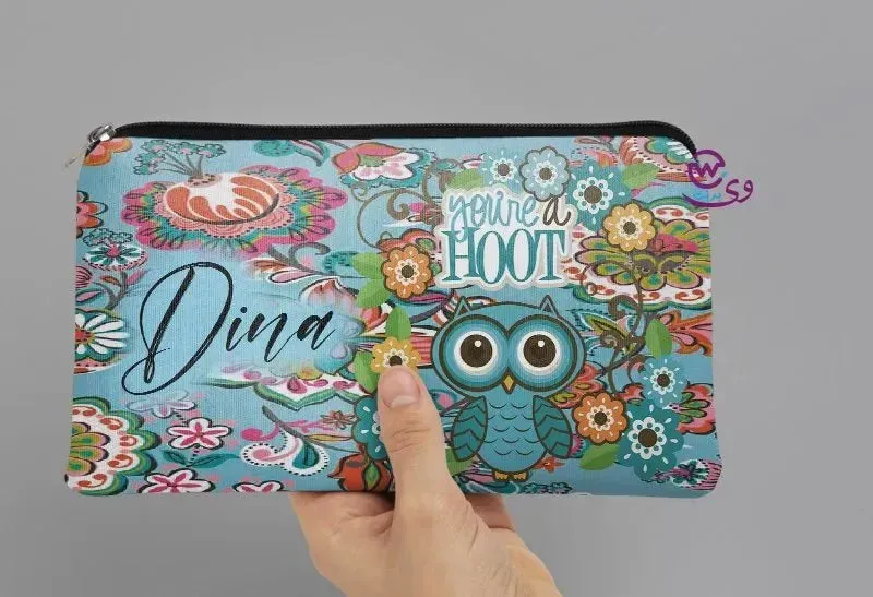 Canvas - Pencil Case -Cute owl