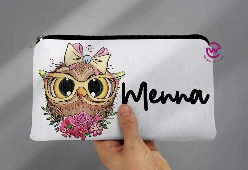 Canvas - Pencil Case -Cute owl