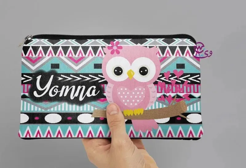 Canvas - Pencil Case -Cute owl