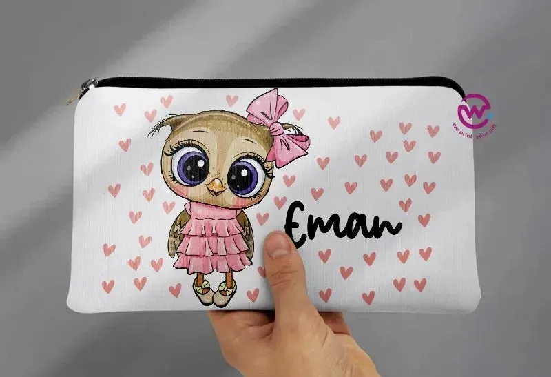 Canvas - Pencil Case -Cute owl