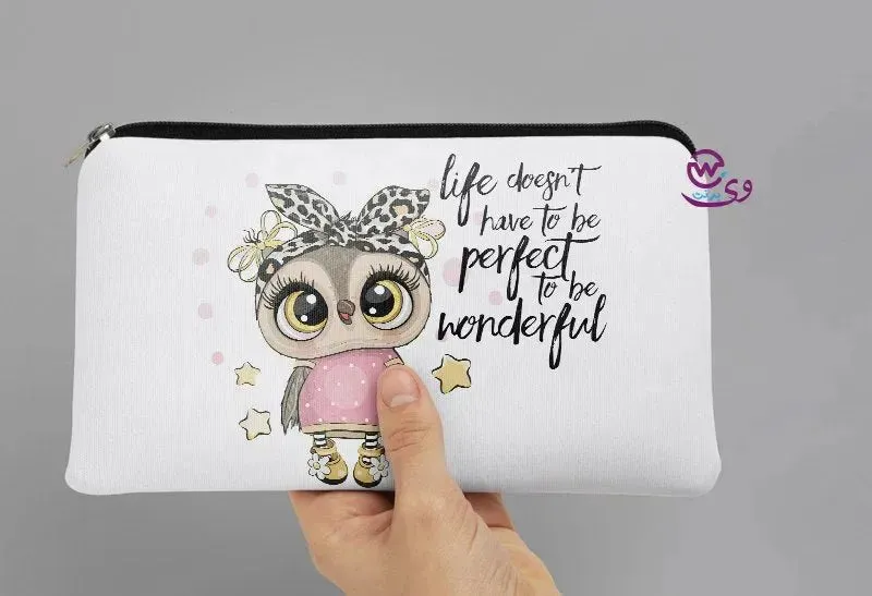 Canvas - Pencil Case -Cute owl