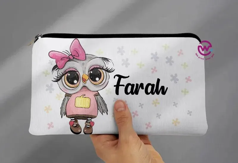 Canvas - Pencil Case -Cute owl