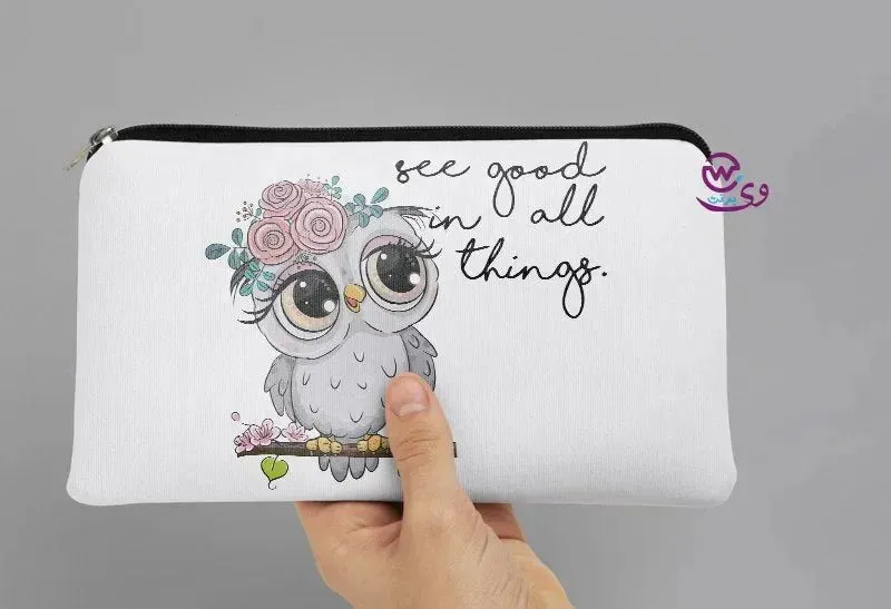 Canvas - Pencil Case -Cute owl