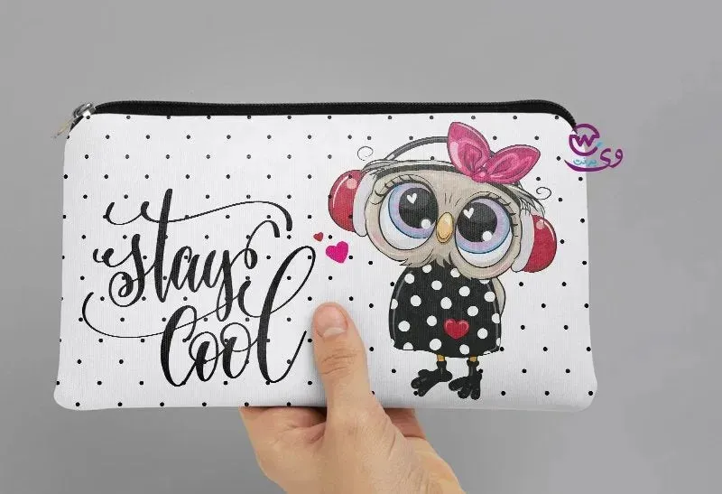 Canvas - Pencil Case -Cute owl