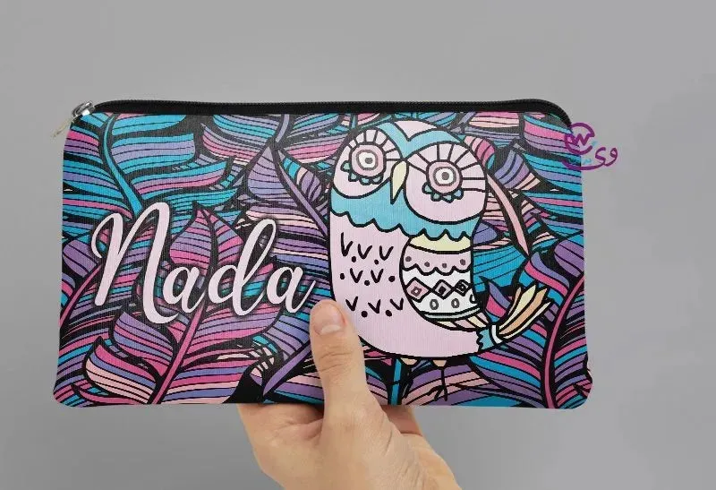 Canvas - Pencil Case -Cute owl