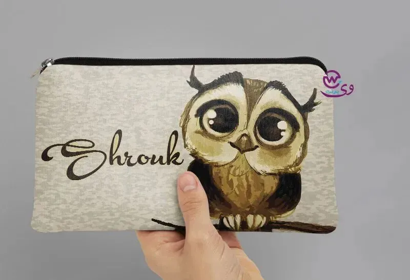 Canvas - Pencil Case -Cute owl