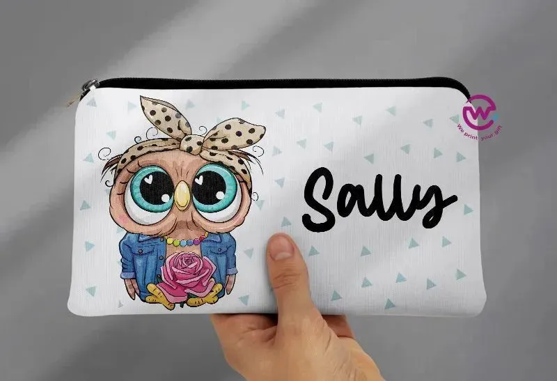 Canvas - Pencil Case -Cute owl