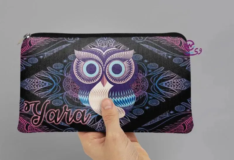 Canvas - Pencil Case -Cute owl