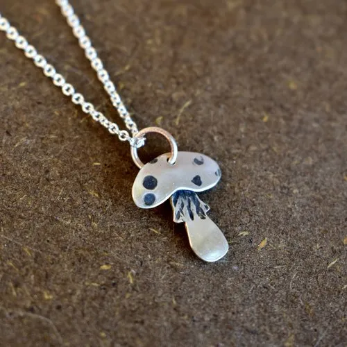 Chloeography - Necklace - Magic Mushroom (Sterling Silver) #SHMNK-SS