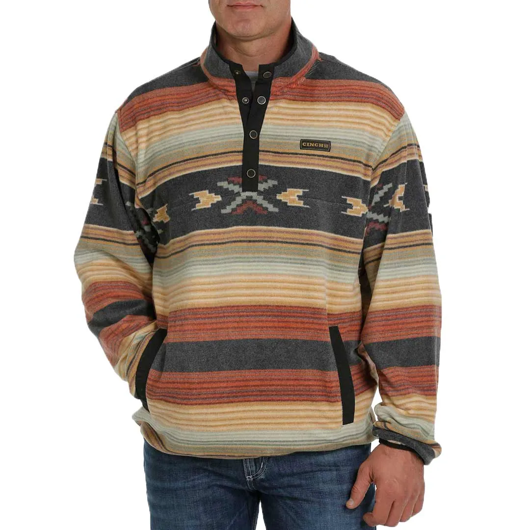 Cinch Men's Aztec Stripe Polar Fleece Pullover