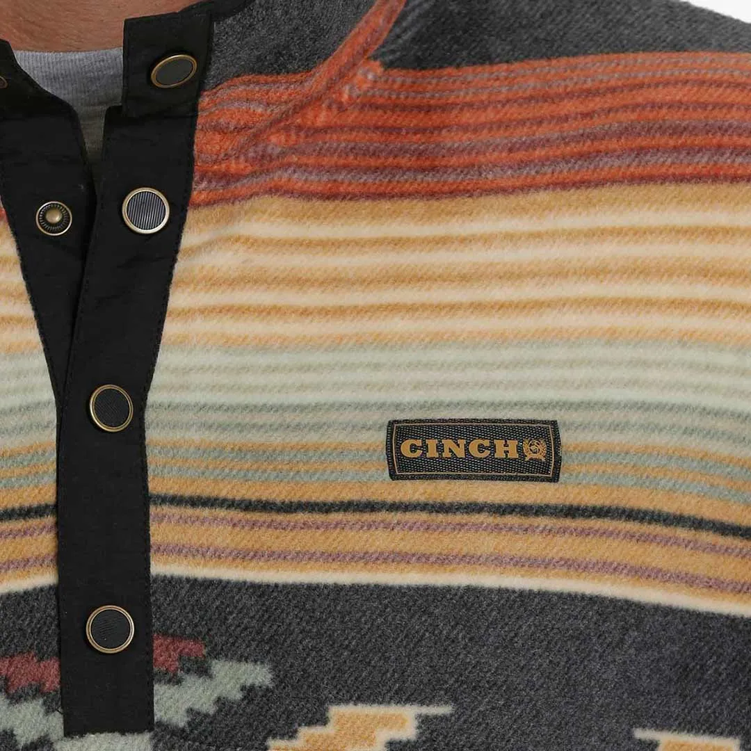 Cinch Men's Aztec Stripe Polar Fleece Pullover