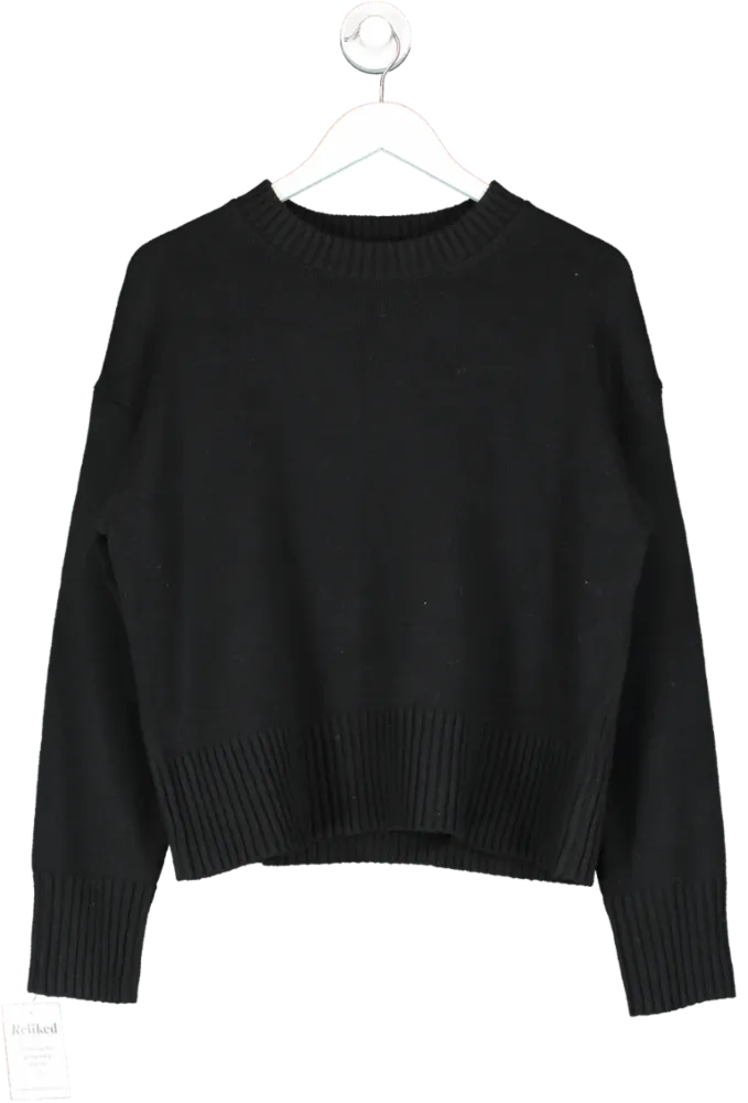 EVERLANE Black The Cloud Crew Neck Sweater UK S