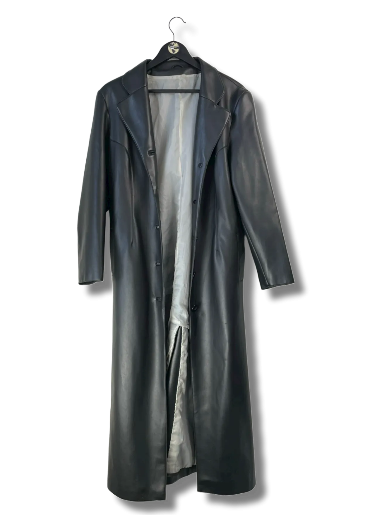 Faux Leather Trenchcoat L