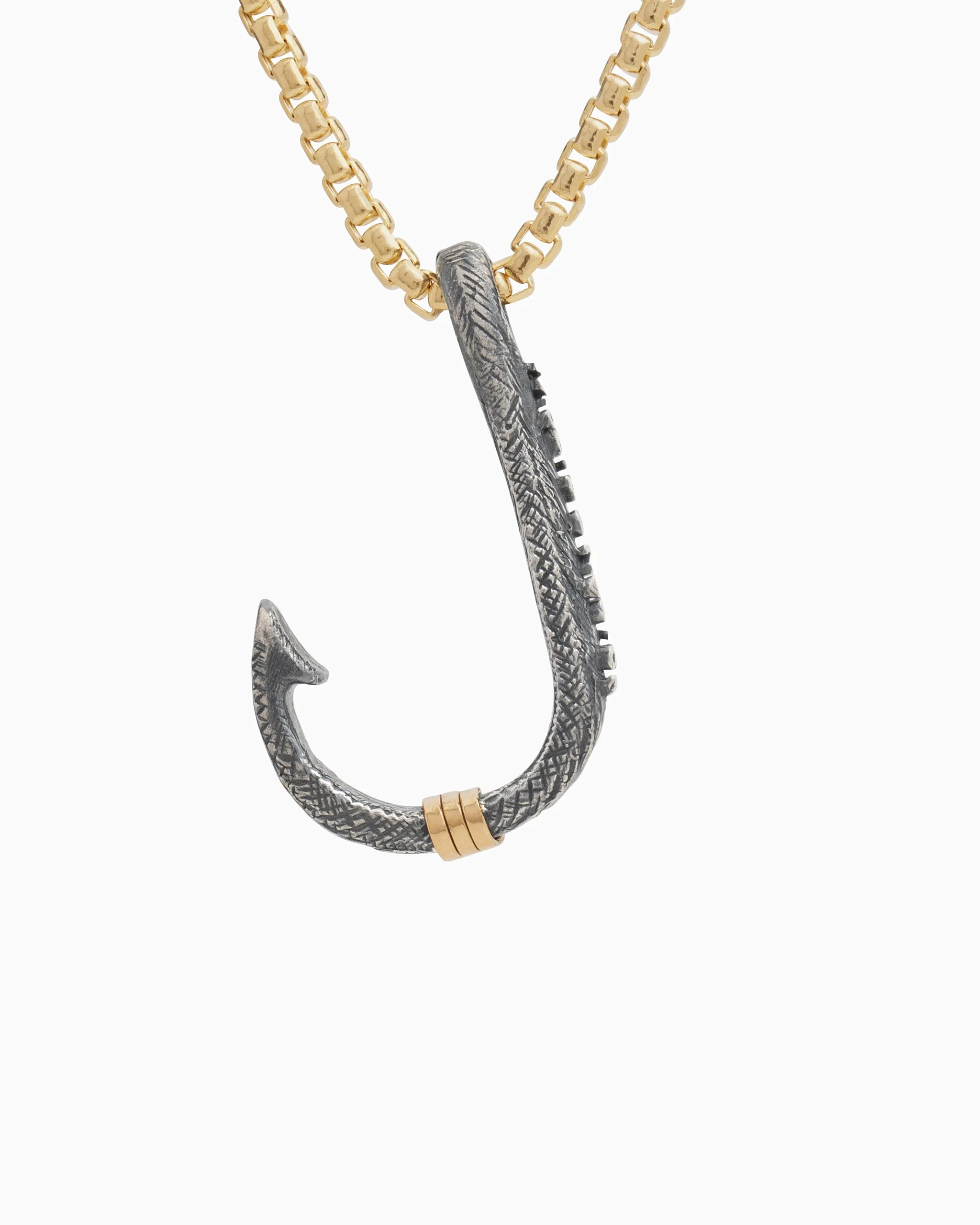 Fish Hook Pendant with St. John Coordinates