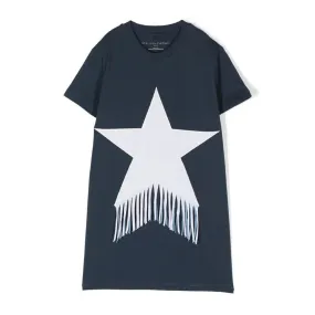 Fringed Star Sweatshirt Dress