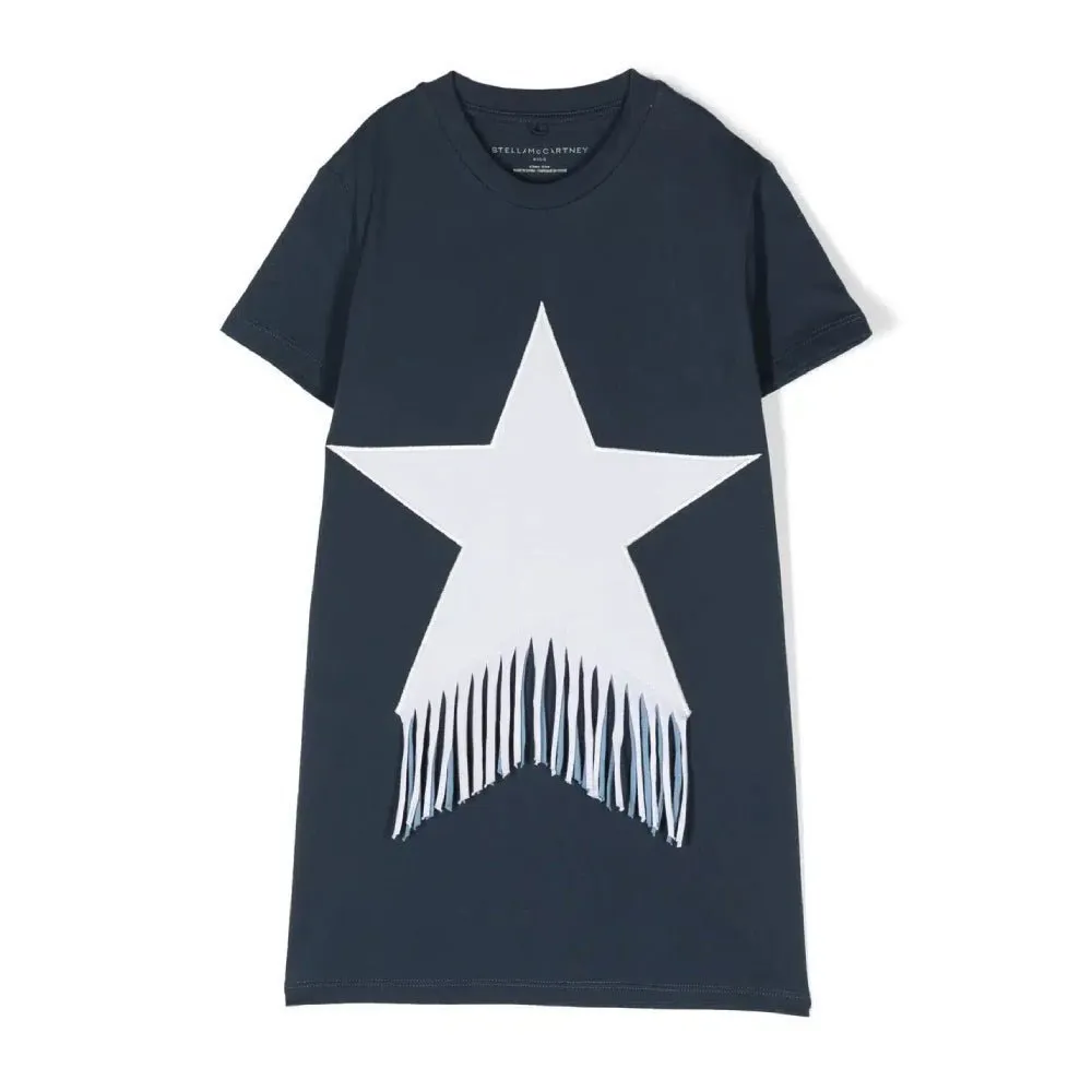 Fringed Star Sweatshirt Dress