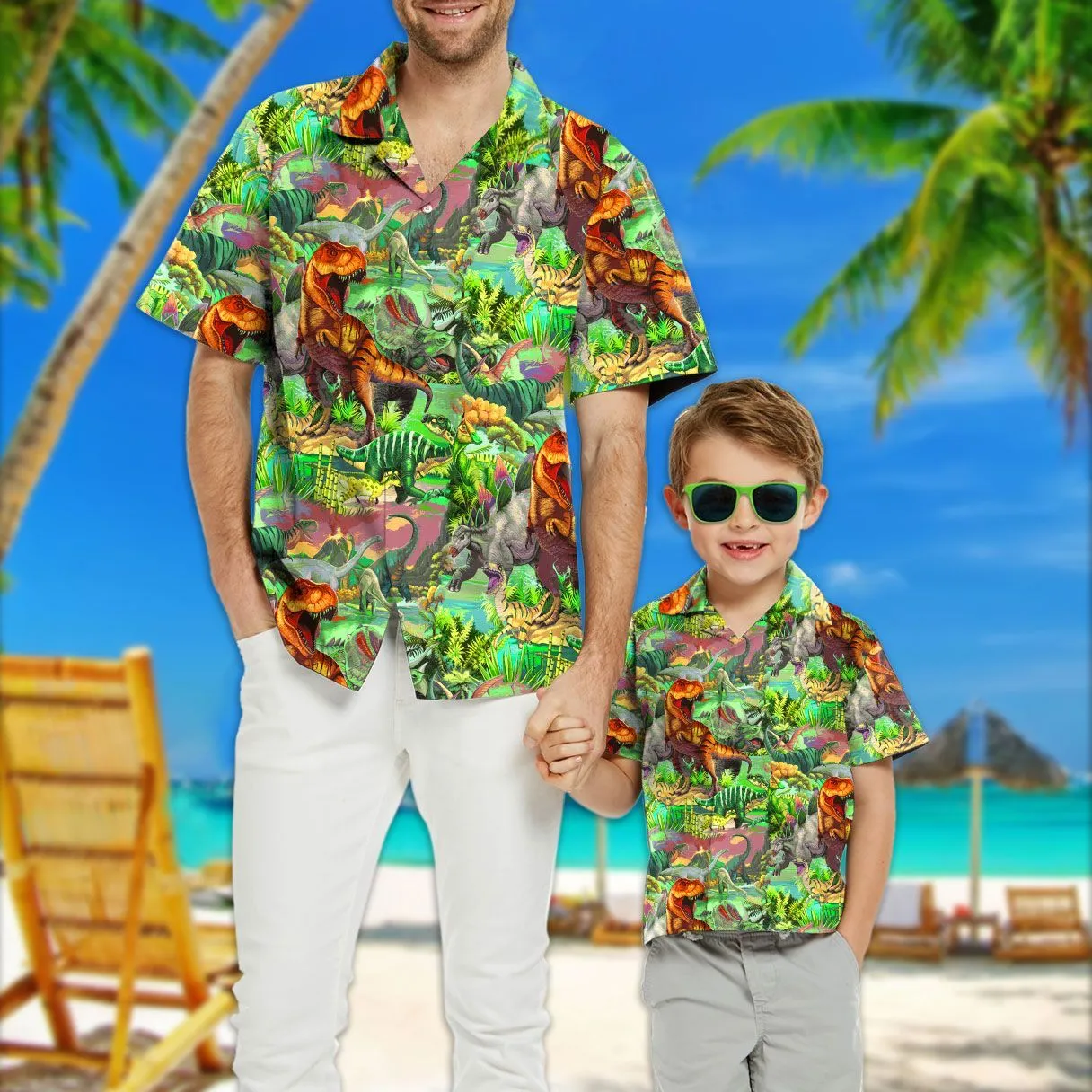 Gearhuman 3D Dinosaur Kid Hawaii Shirt