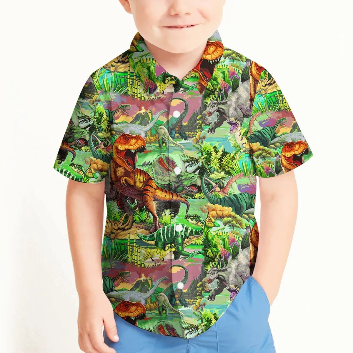 Gearhuman 3D Dinosaur Kid Hawaii Shirt