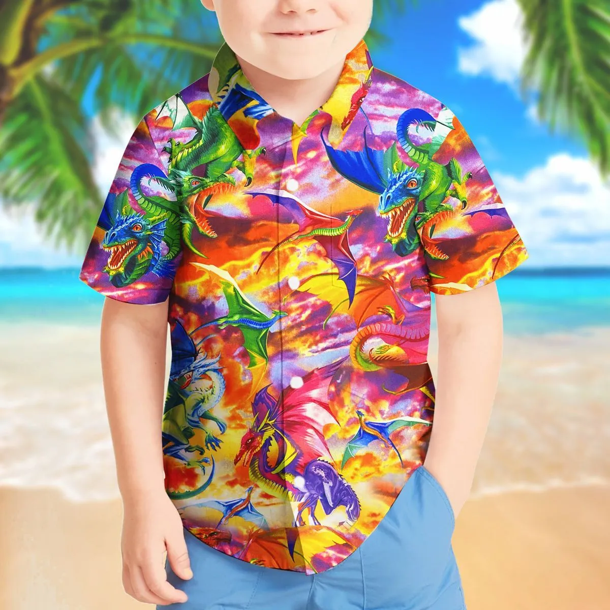 Gearhuman 3D Dragon Kid Hawaii Shirt