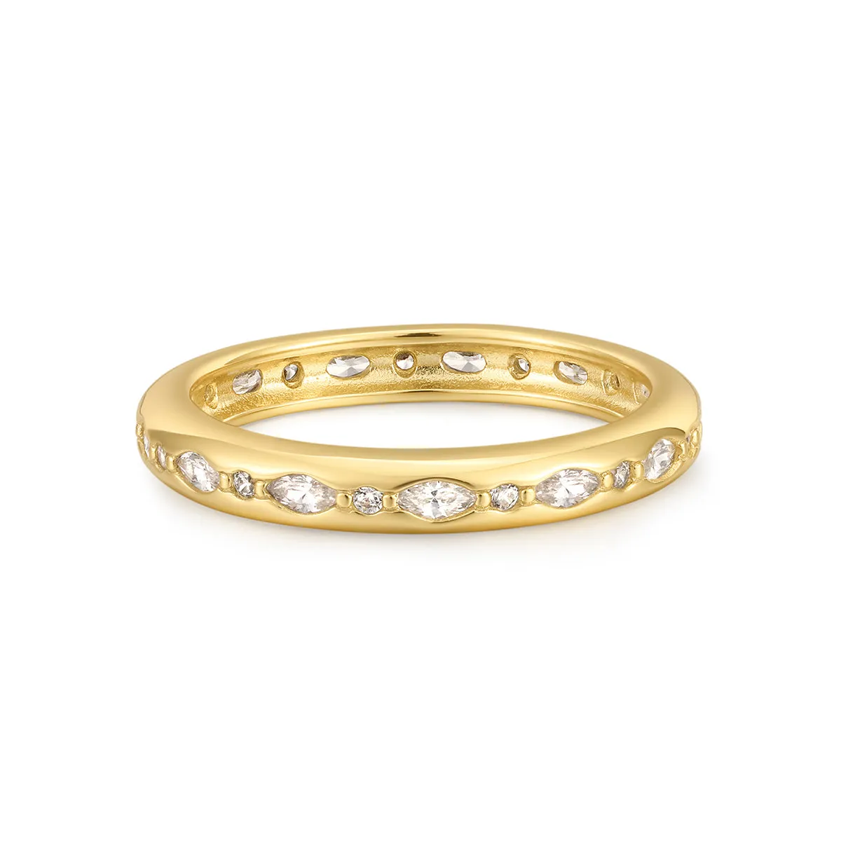 Gold Vermeil Multi CZ Channel Ring