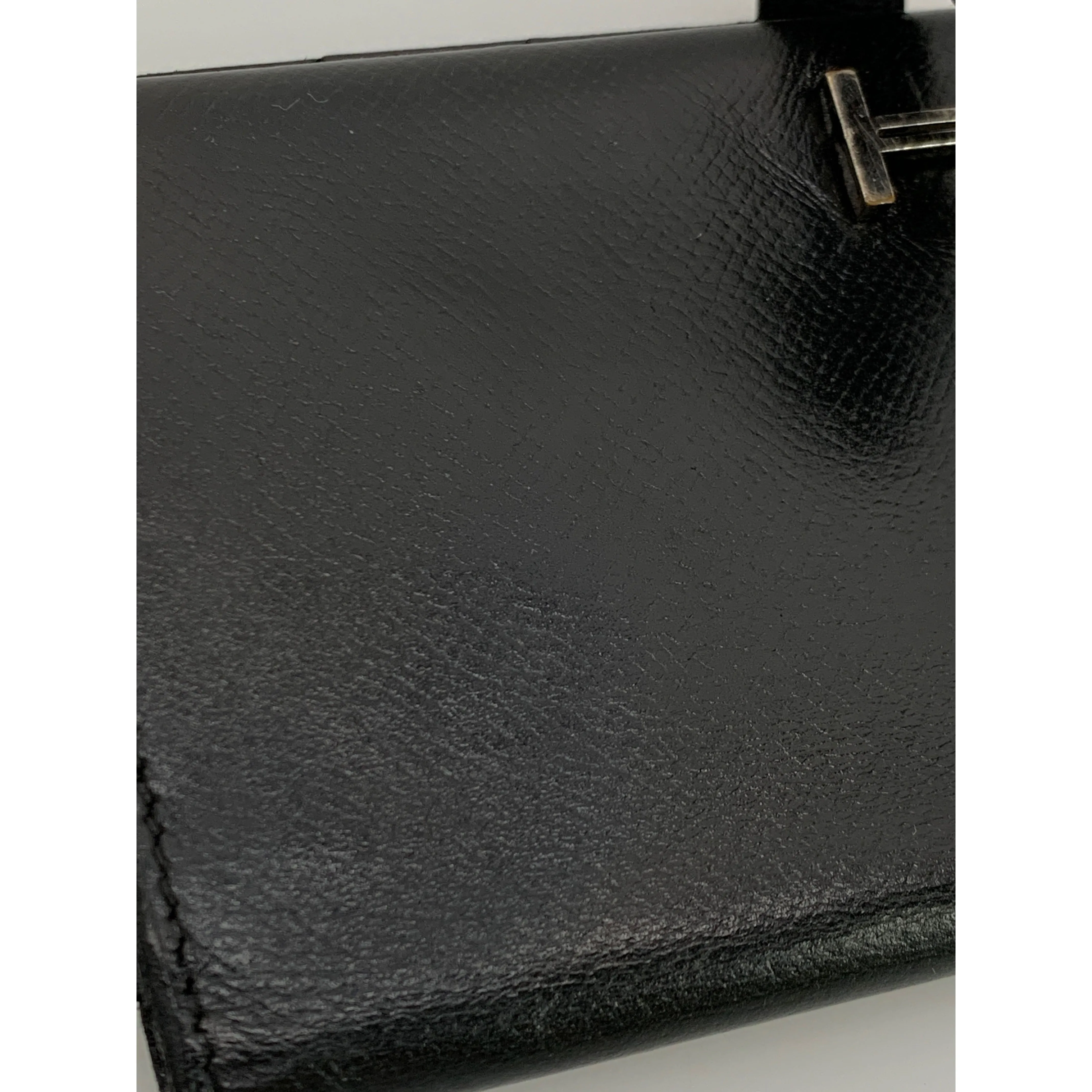 #HERMES/Long Wallet/BLK/Leather