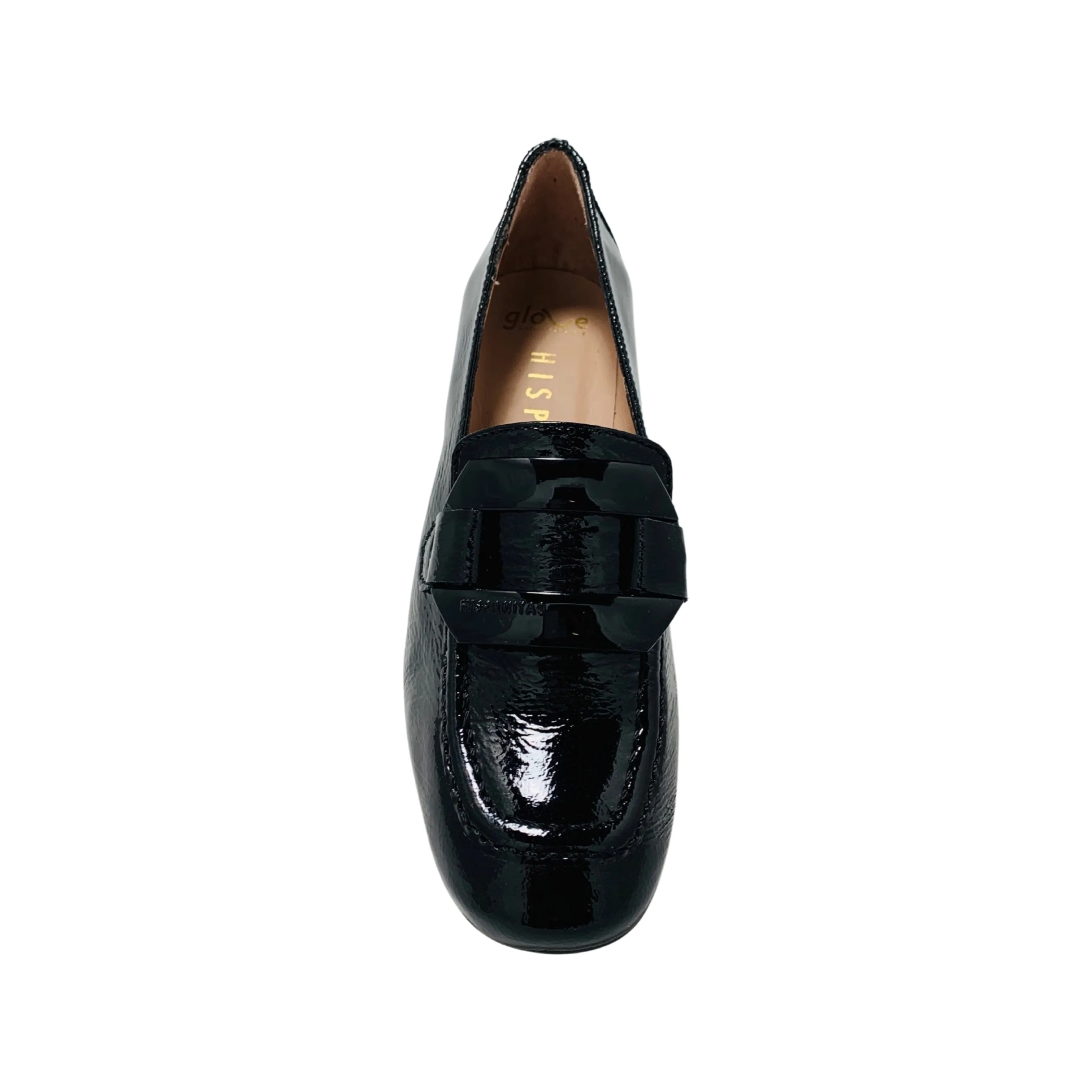 HI232570 Etna Black Patent Low Heel Loafer