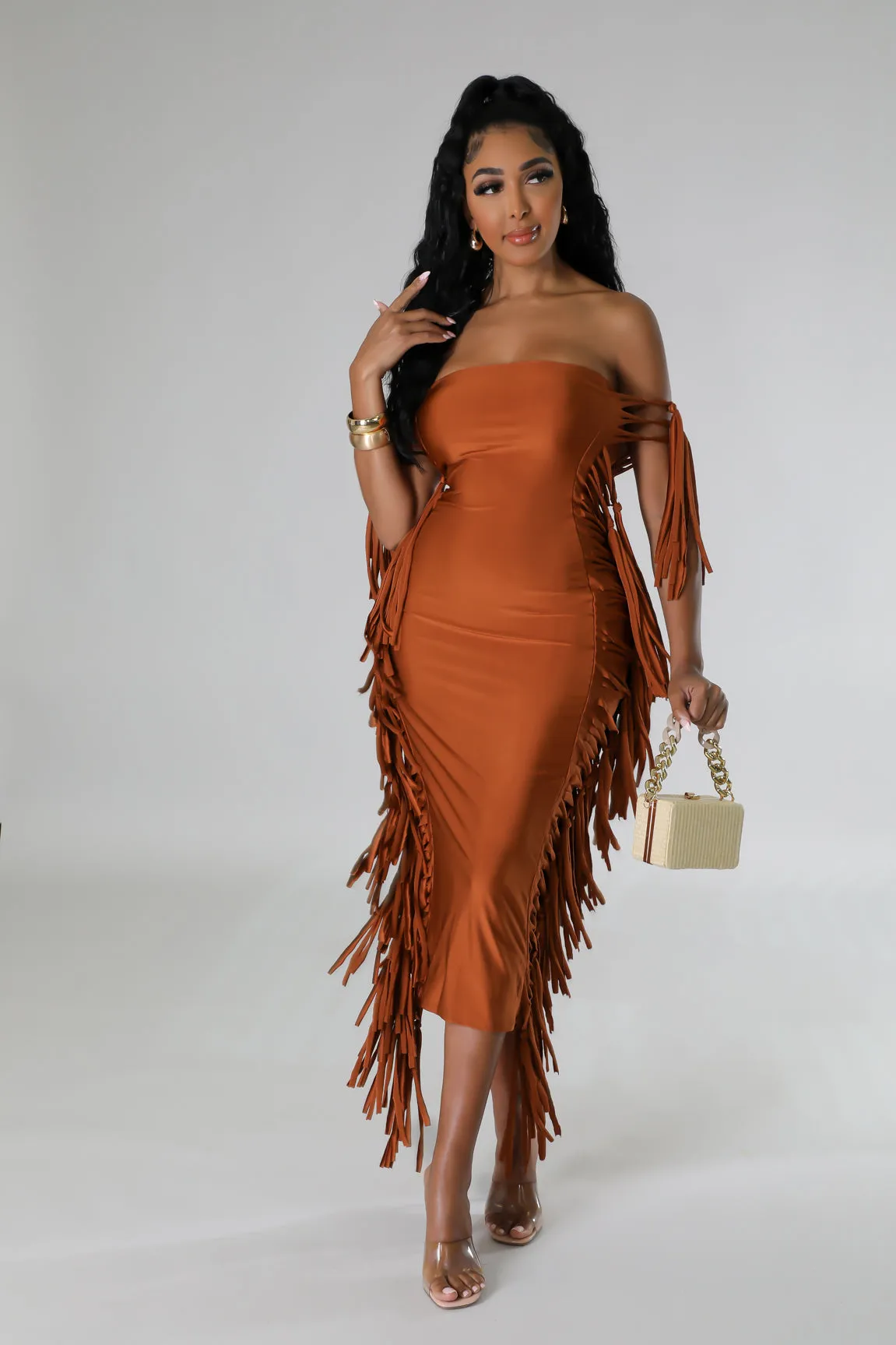 Keep It Secret Fringe Dress