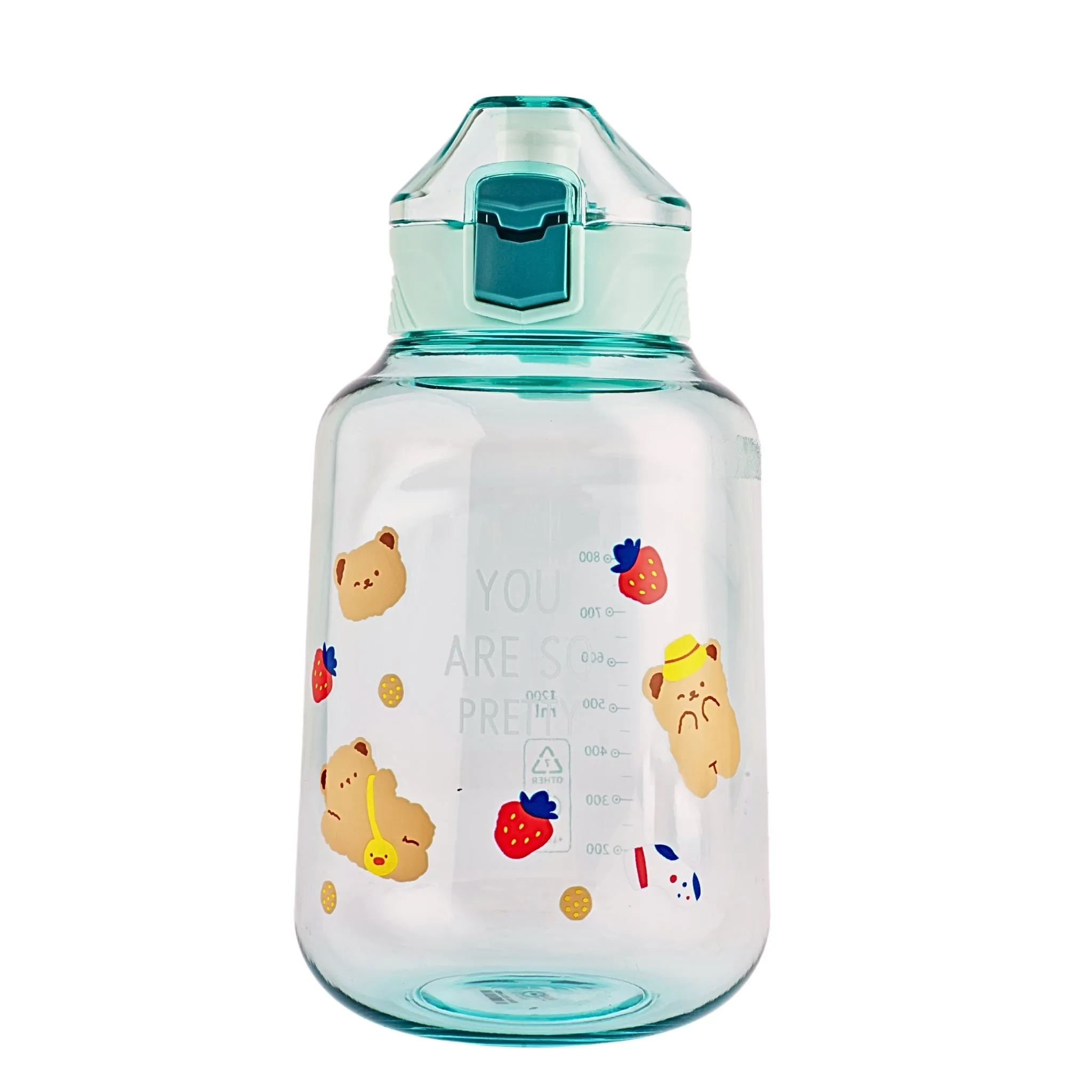 Leakproof Water Bottle with Cute Designs 1.2L