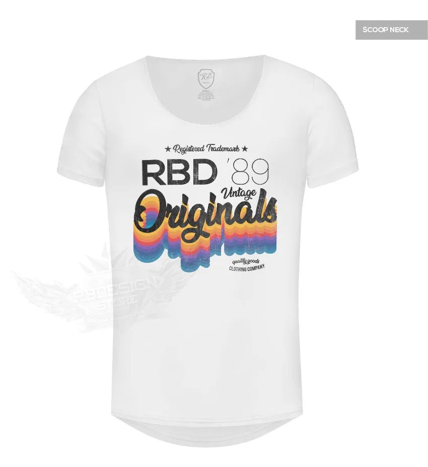 Men's White T-shirt RBD Originals Vintage Style MD879